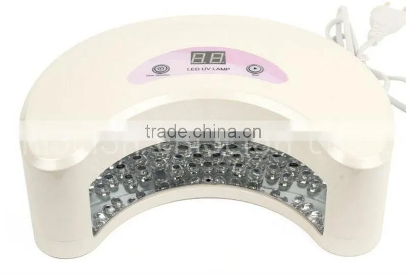 WHOLESALE!! 12W MOON SHAPE PINK COLOR led nail lamp WITH 30S 60S TIMER NAIL BEAUTY NAIL ART+NAIL FAN,