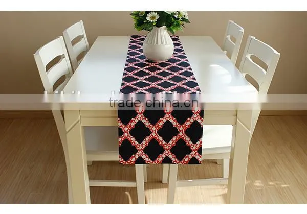 China Factory Hot Sell Ployester Satin Table Runner/Linen Table Runner