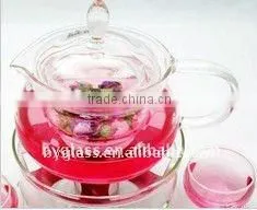 2014 popular hand made heat resistant borosilicate oil bottle