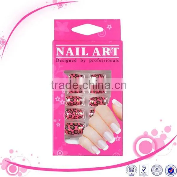 Beautdy product flower design color ABS artificial nail tips full cover color christmas false fingernail art tips