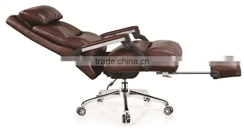 Special design leather reclining chair with leg rest