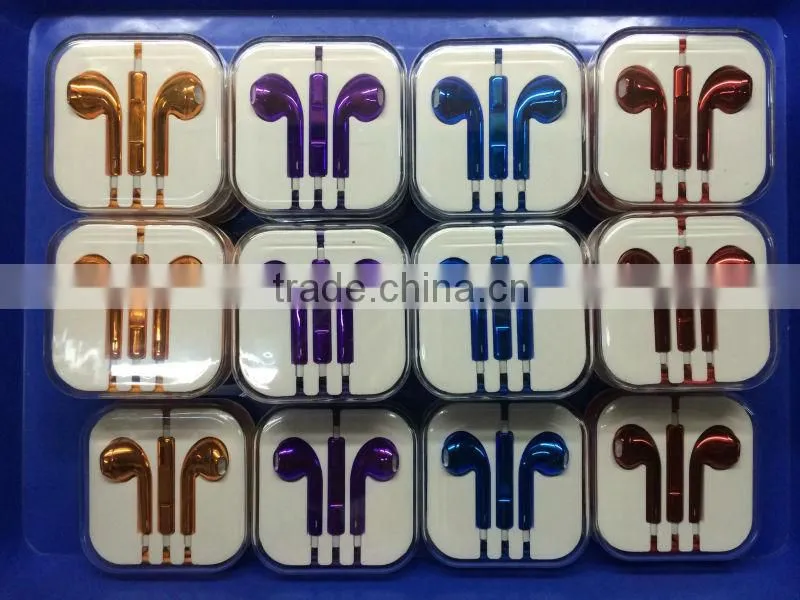 cheap wired gold new earphone for promotion for iphone5