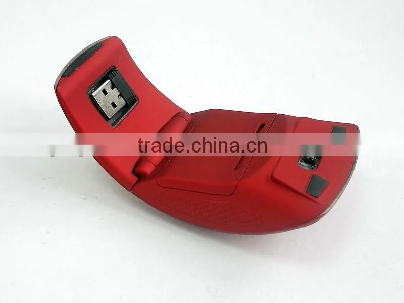 LOW MOQ Promotion Mini USB 2.4Ghz Snap-in Transceiver Optical Foldable Folding Arc Wireless Mouse for PC Laptop Computer Mice