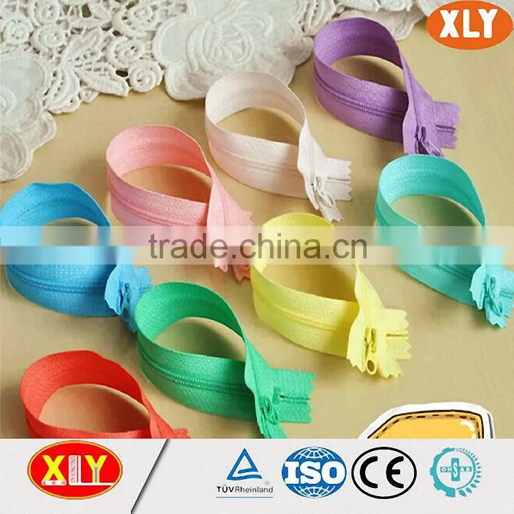 high quality #3 yellow tape black slider waterproof nylon zipper