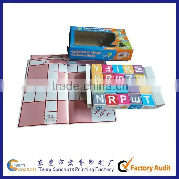 Cardboard Alphabet Blocks Game Puzzle