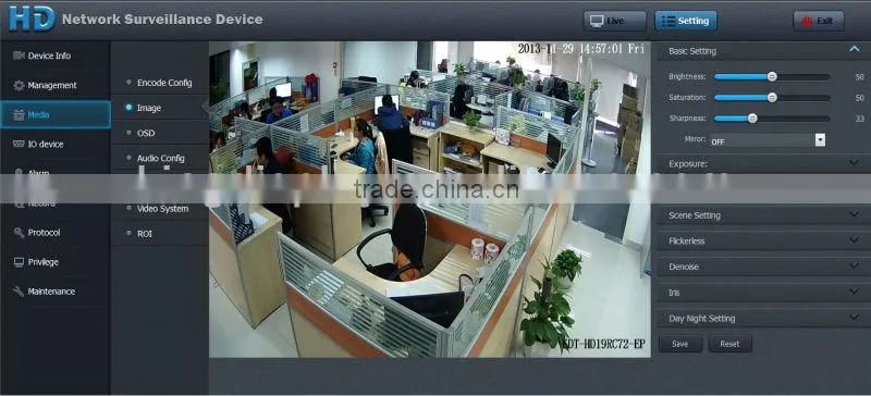 Economic cctv camera kit HD Night Vision 1.3mp camera 4ch HD1080p NVR kit