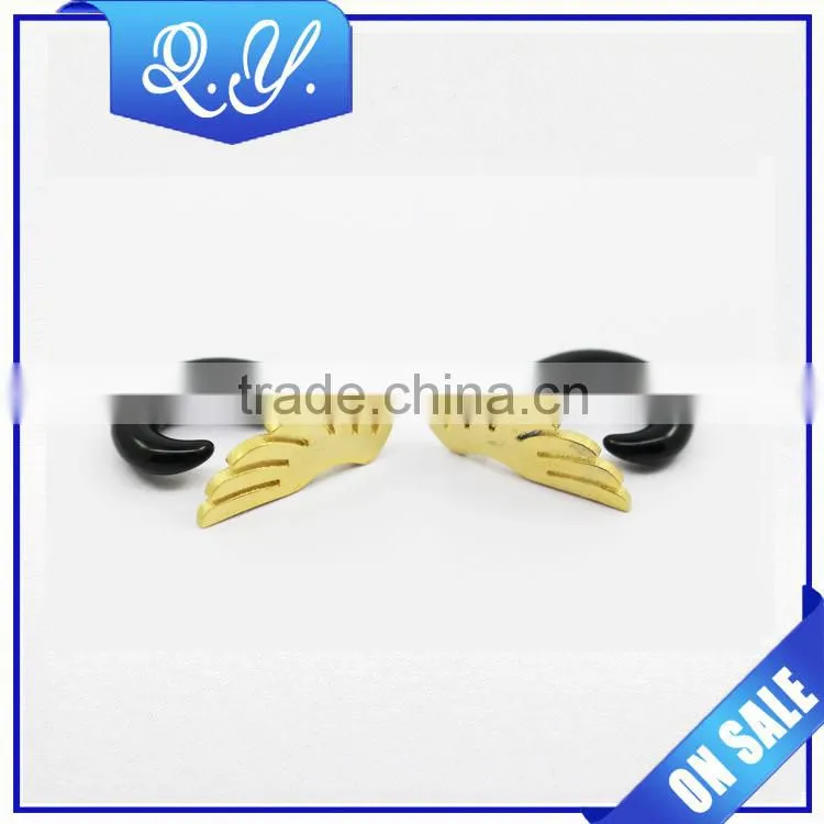 Double wood earrings wholesale fashion jewelry barbell piercing