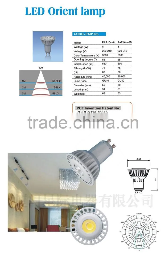 china manufacturer ce rohs gu10 led spotlight