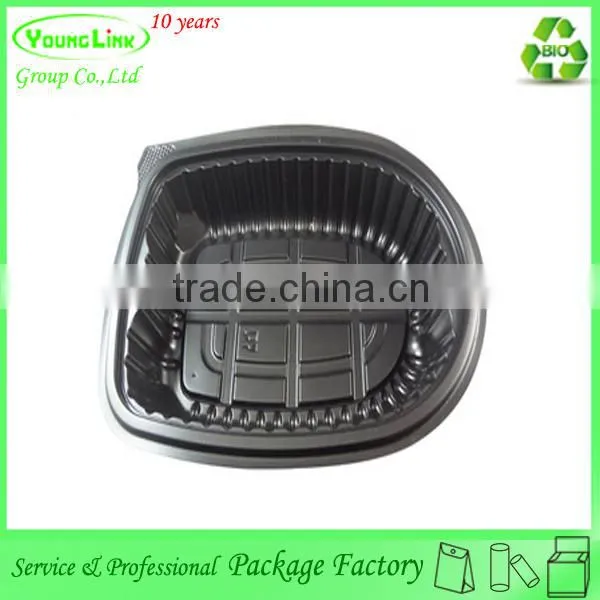 Transparent plastic dinner tray / plastic lunch tray / food blister tray