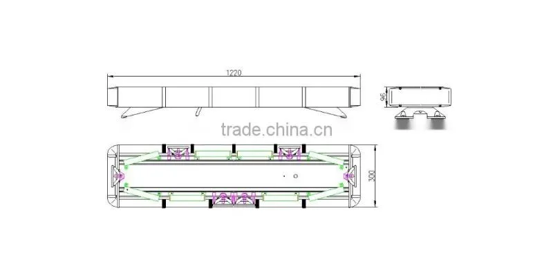 2 years warranty emergency light bar for police vehicle TD-7206