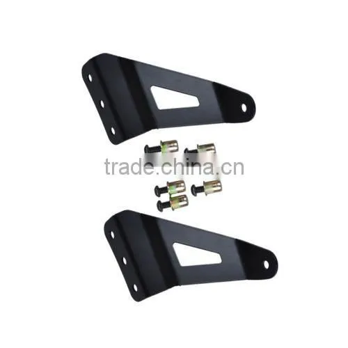 2pcs 50" Curved LED Light Bar Mount Brackets Windshield Fits 2007-2013 Chevy/GMC