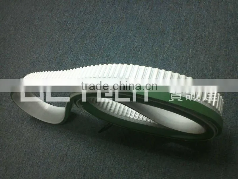 Removed teeth timing belt with guide belt