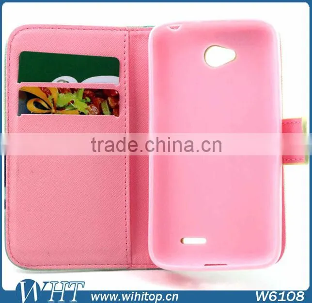 Cell Phone Protective Case for LG L70, Colorful Painting Leather Case for LG Optimus L70