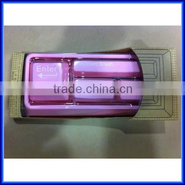Money saving 3 in 1 multifuntional keyboard office stationery, useful brush stapler paper punch office stationery