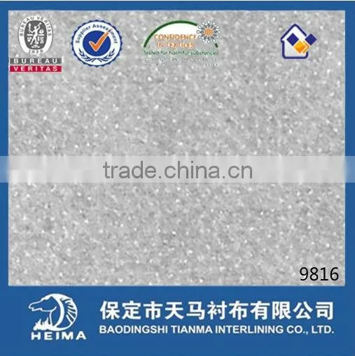 super quality nonwoven interlining fabric 9816 for suit, jacket