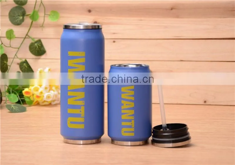 OEM ODM private label water tumbler with straw cola shape bottle subzero water bottle