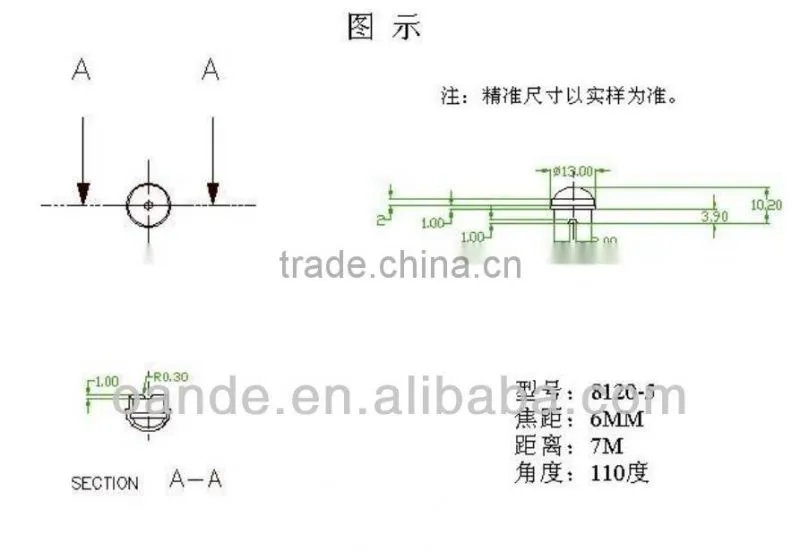 fresnel lens for pir sensor led light
