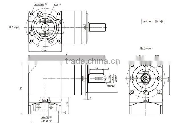 electrical consumption stainless steel planetary reducer