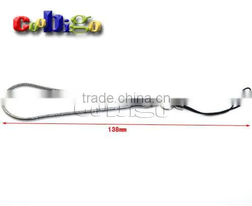 Mobile Cell Phone Strap Lariat Black With Chain Plated (138mm Length) Fit For Toy Keychain Accessories