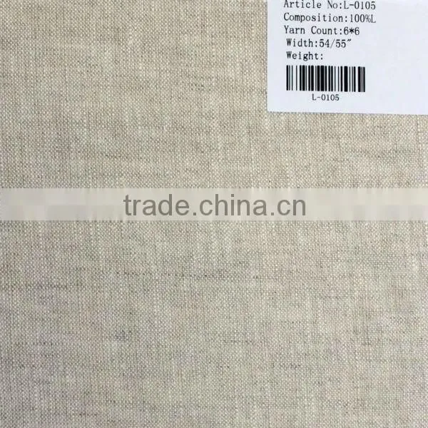 6*6 single nature pure linen fabric