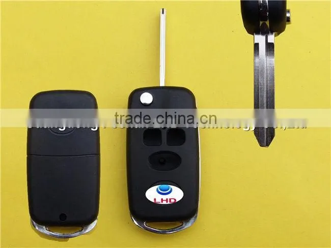 Upgraded 3 buttons folding car key flip remote key shell fob case for Toyota Corolla Vios
