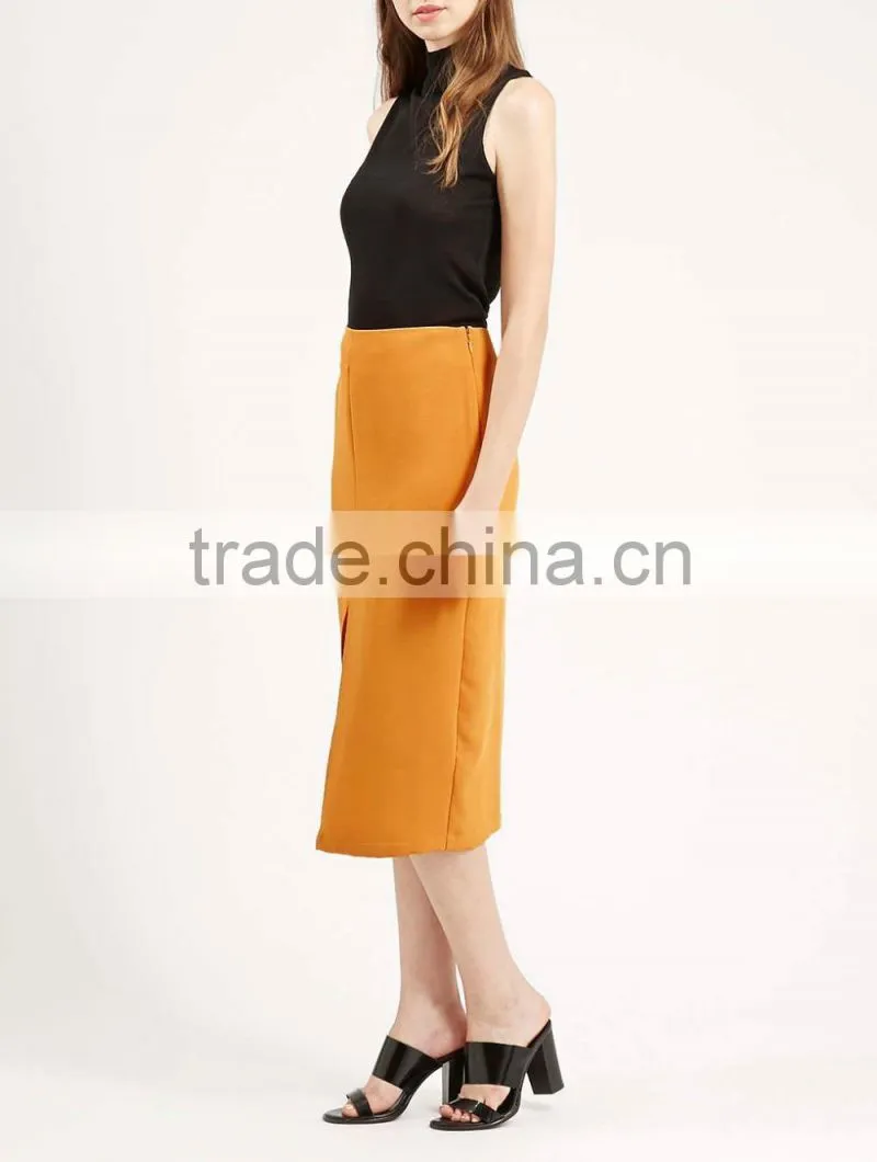 Fashion Lady Midi Split skirt