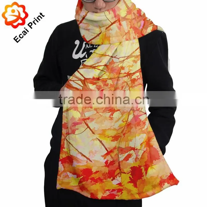2016 hot sale custom digital printing softtextile blanket scarf