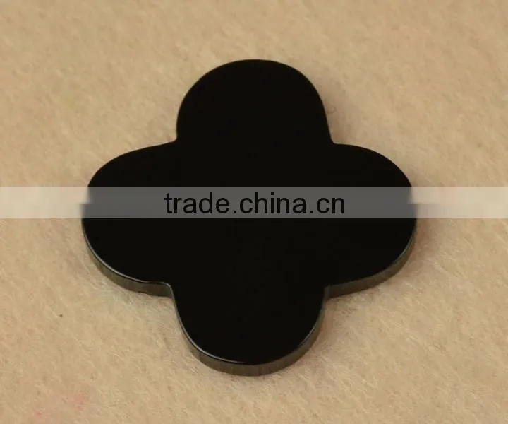 cheap buyers of four leaf clover natural black agate semi precious stones
