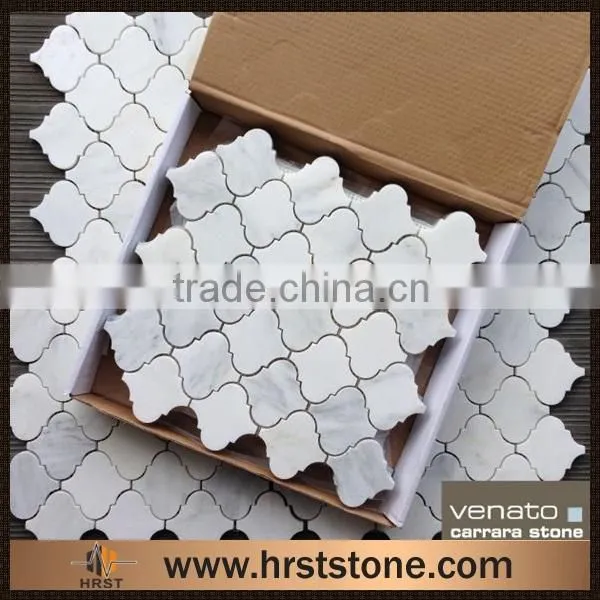 Italian bianco carrara white marble mosaic