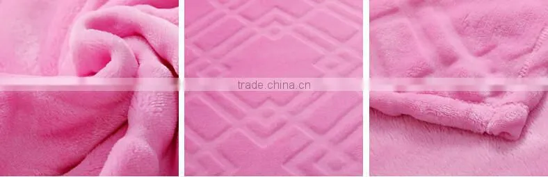 Embossing coral fleece blanket