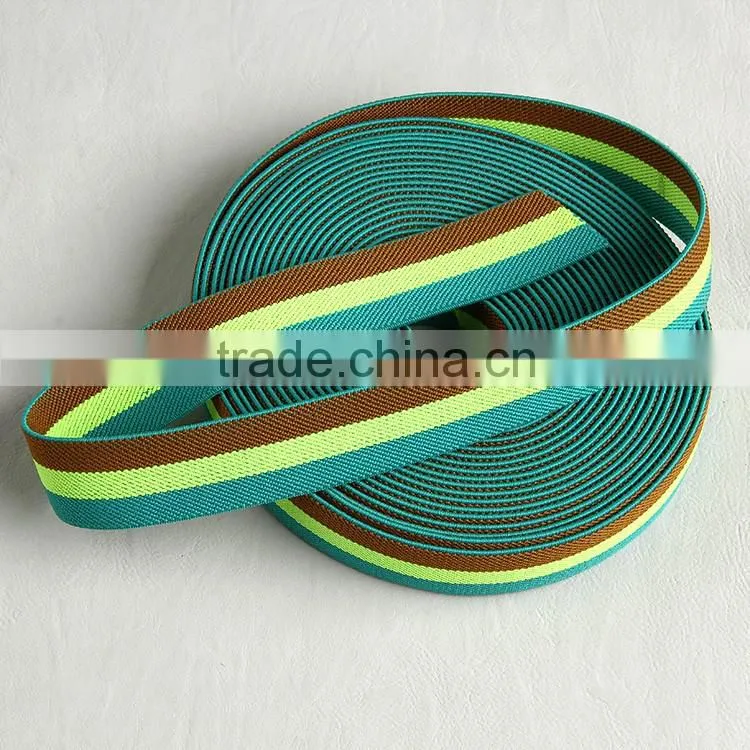 Webbing tape weaving company custom any styles of webbing strap for sportive feminine clothing or gripesacks