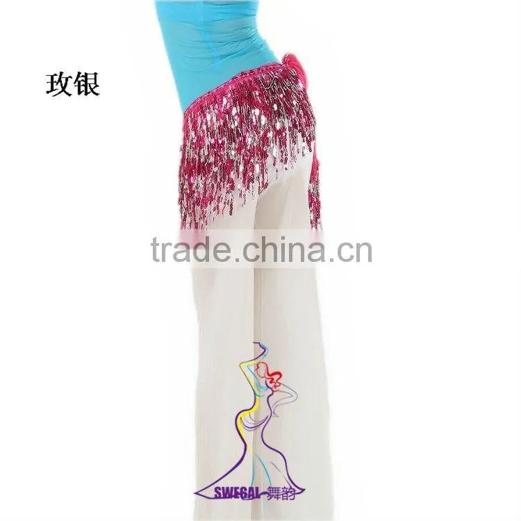 SWEGAL J13055 bright sequin belly dance hip scarf