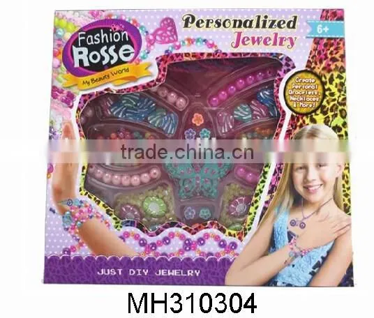 Girl toy jewelry DIY plastic beads set for sale