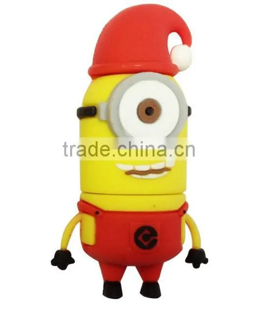 Newest! custom pvc wholesale cute cartoon usb flash drive