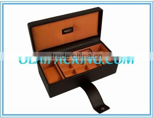 Brown & Orange Park Lane Watch & Cufflink Box