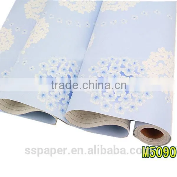 2016 hotsale product pvc wallpaper with self-adhesive sticker korea 3d wallpaper