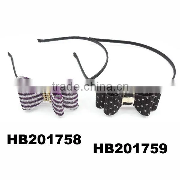 wholesale fancy wire metal hair band with bow