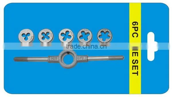 6 Piece screw thread marker tool Small Die set for threading