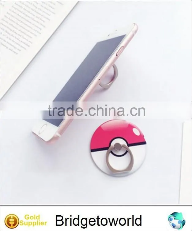 2016 For Pokemon Go Pokeball Cell Phone Holder Support Finger Ring 360 Degree Remove Pocket Monsters Mobile Phone Stand