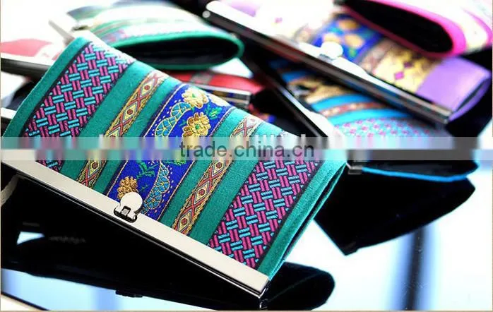 National vintage lady clutch tote hand purse girls beautiful money clip wallet