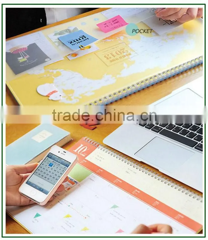 2013 table notepad coil map calendar printing