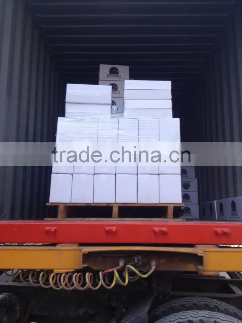 HDPE plastic blue drawstring trash bag on roll
