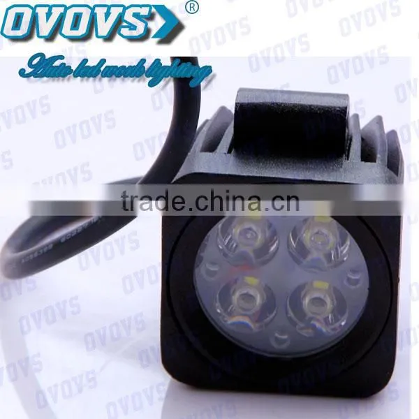 Square 12w led work light led headlight car roof light for landrover, jeep, atv, suv, track
