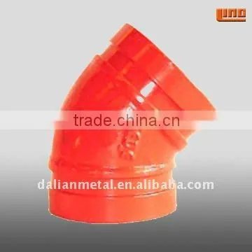 Red Ductile Iron Grooved Pipe Fittings