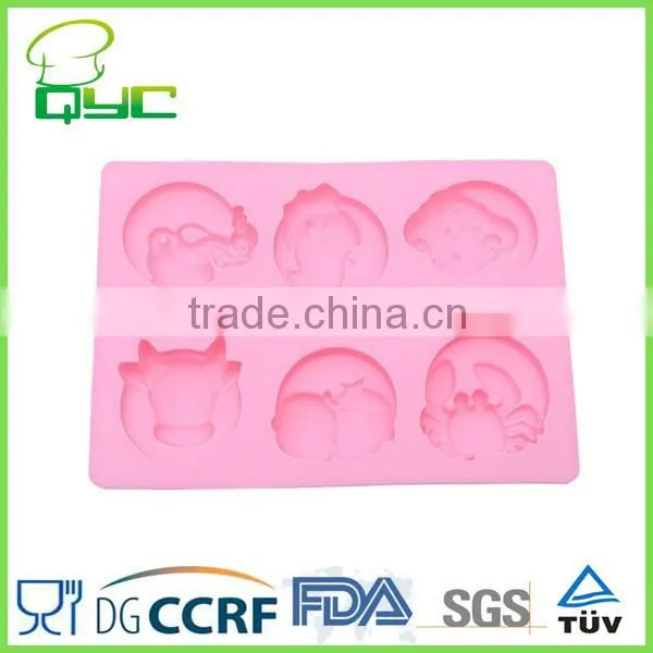 Non-stick Food Grade Silicone 6 Cup Constellation Shape Cake Mold Taurus