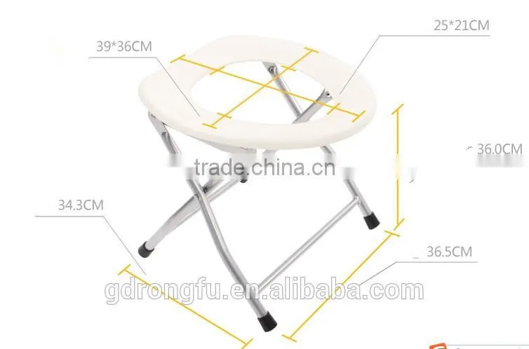 Factory Simple Folding Commode Chair for Sale
