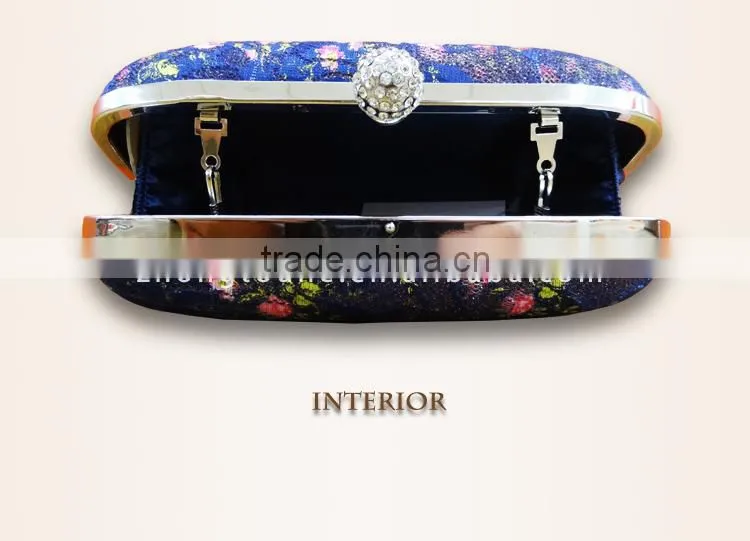 Wholesale print fabric fashion evening bag