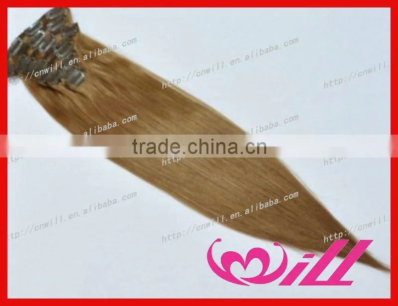 24 inch clip on hair extension clip on indian hair extensions