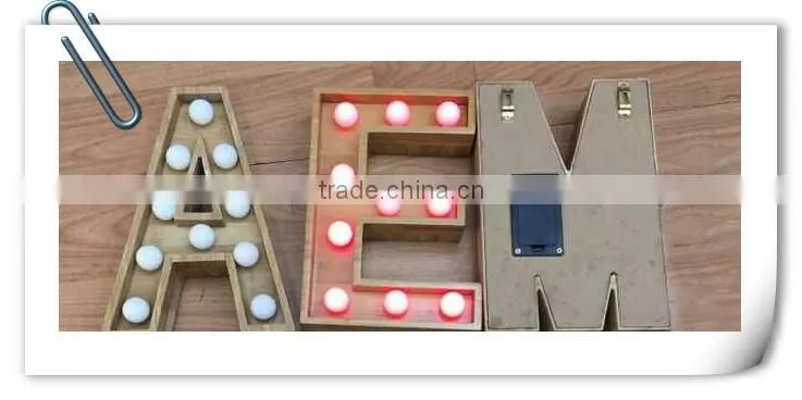 Wood plastic composite material LOVE of wedding lights marquee letters light
