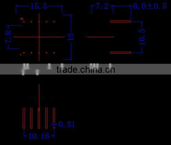 Vaious color 3 digits 7-segment led display